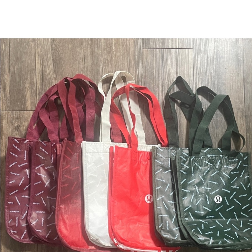 lululemon athletica Tote Collection - Burgundy, White, Red, Green